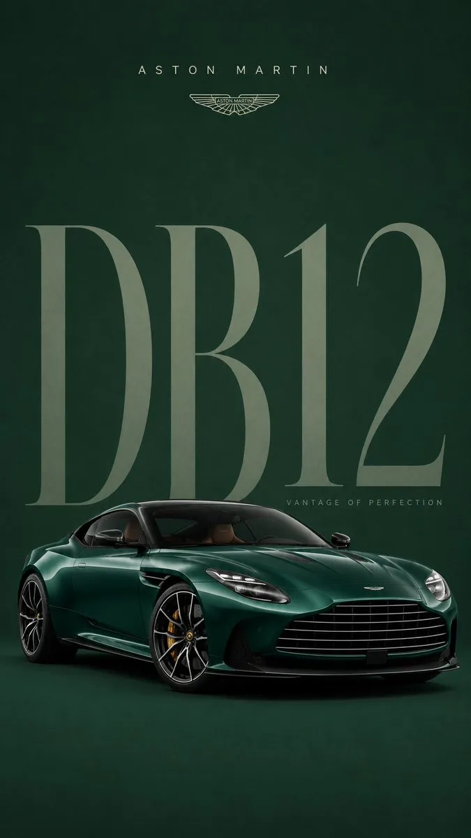 Aston Martin DB12 Luxury Automotive Poster