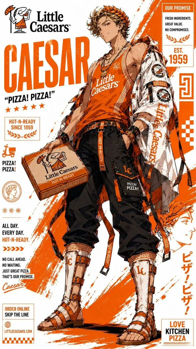 Little Caesars Anime Streetwear Hypebeast