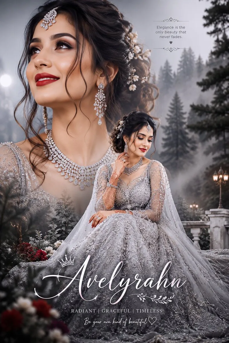 Indian Bridal Portrait Collage
