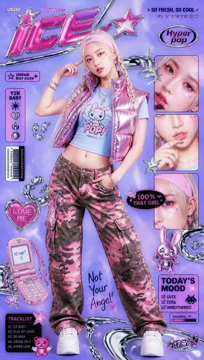 Y2K Hyperpop Magazine Cover Poster