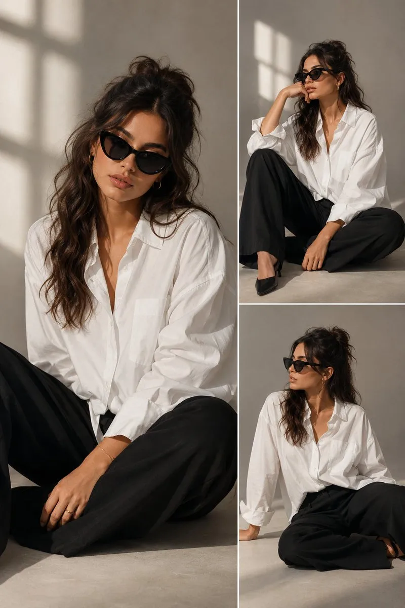 Elegant Woman in Studio Portraits