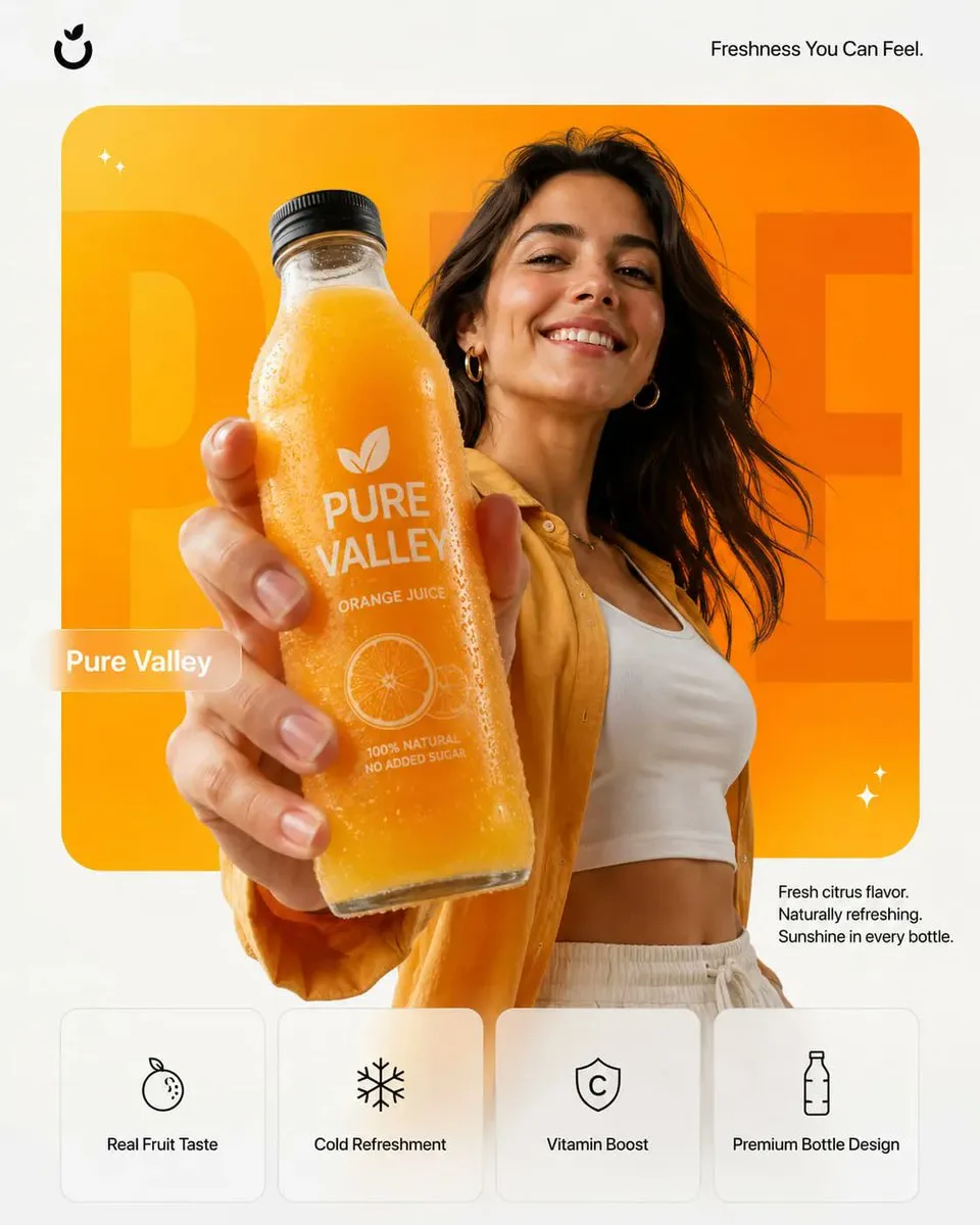 Premium Orange Juice Product Campaign