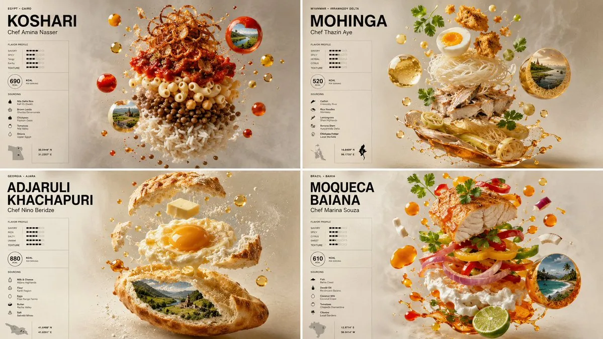 Underrated International Foods Menu Poster