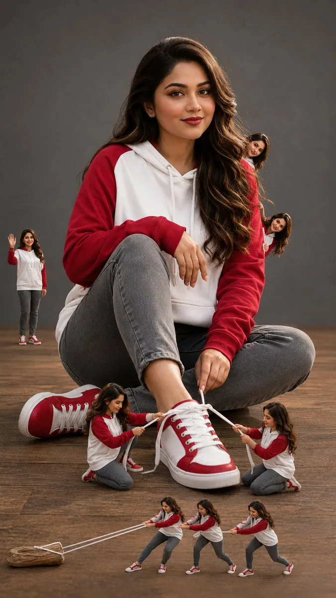 Studio Portrait with Miniature Clones