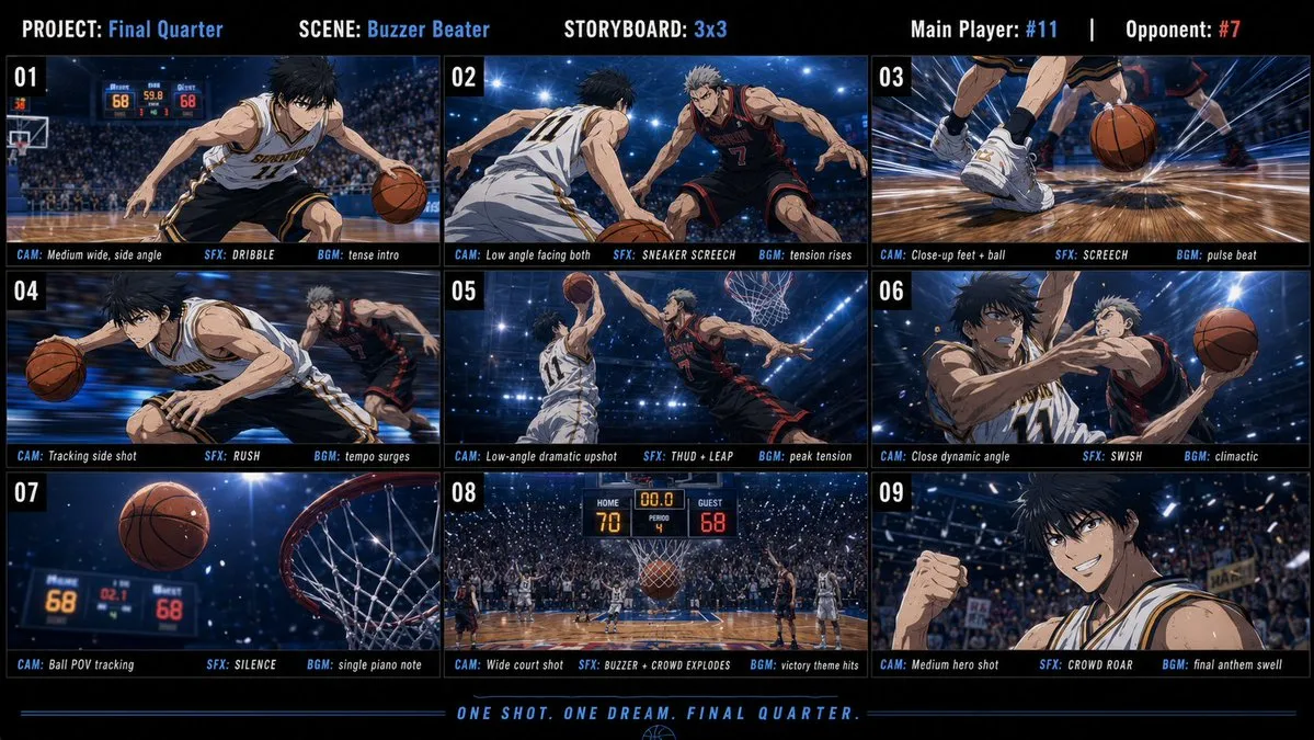 Basketball Anime Storyboard 3x3