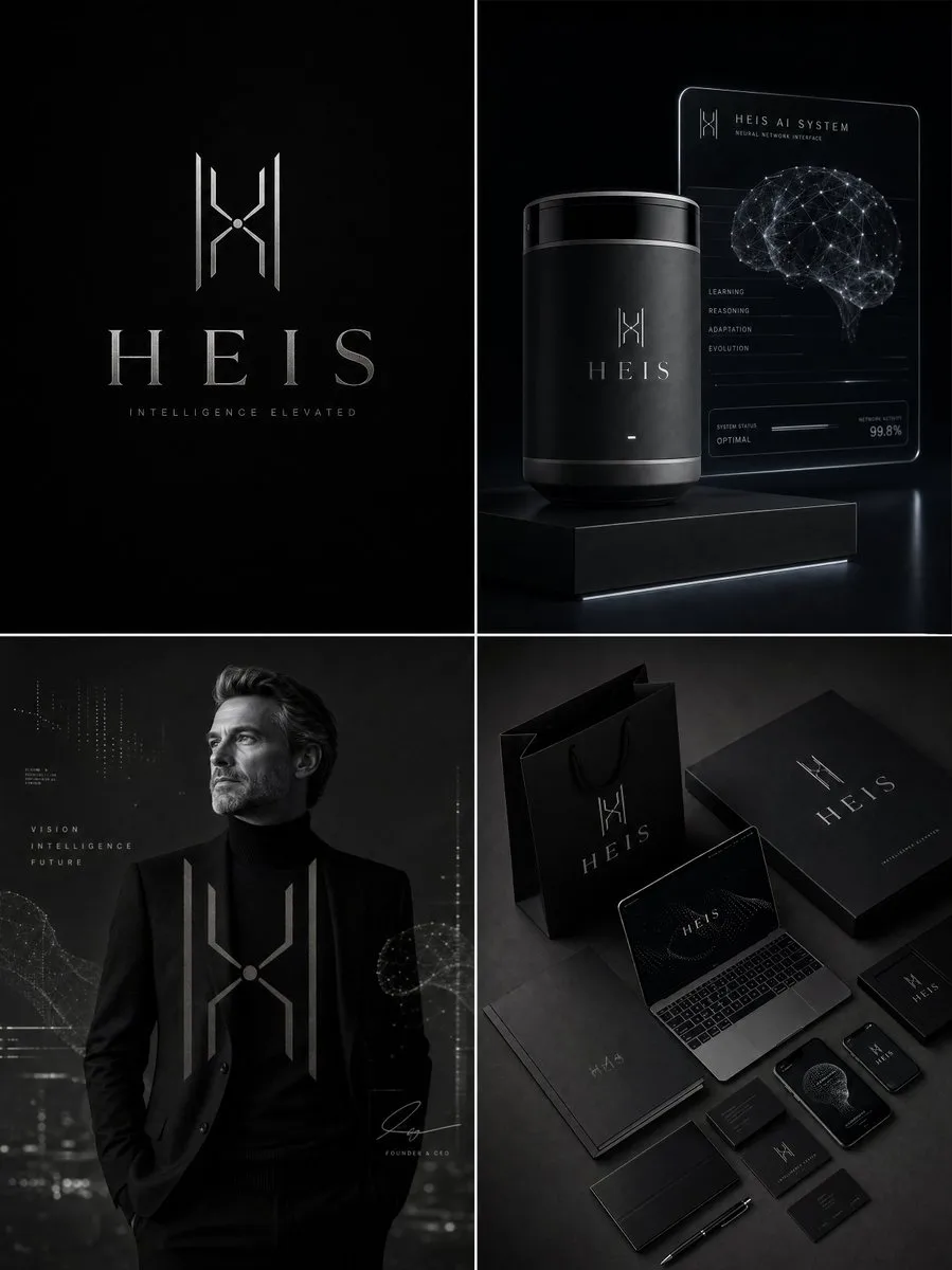 HEIS Luxury AI Brand Identity Board