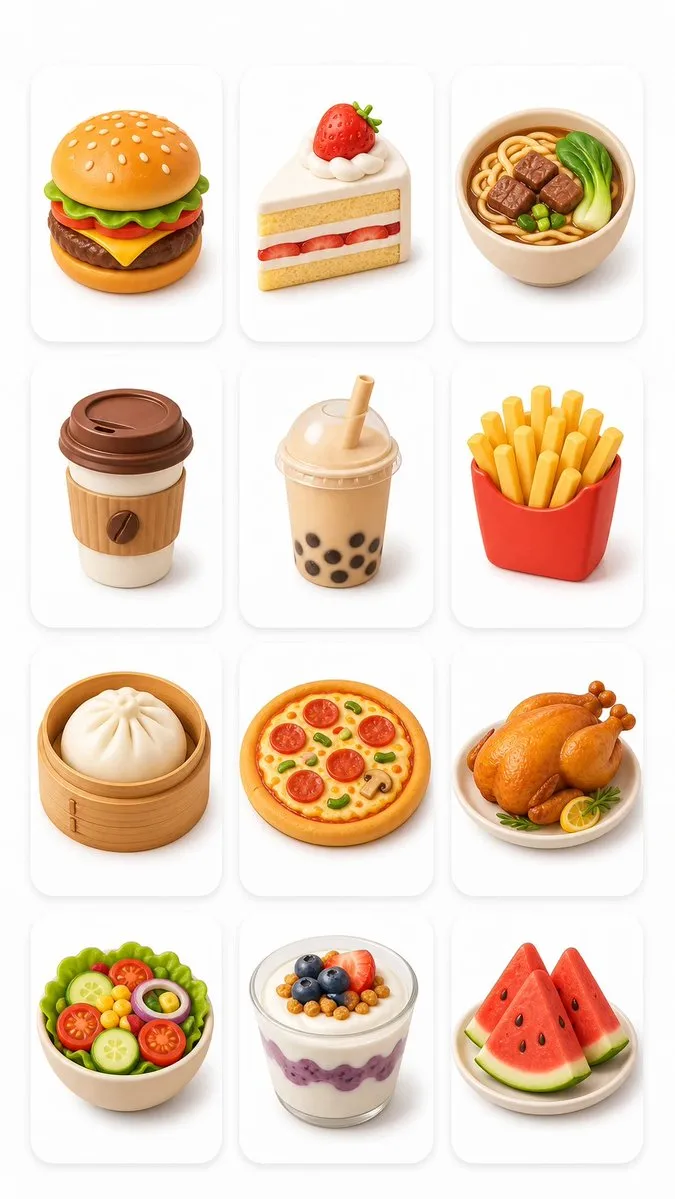 Food Delivery App Icon Set