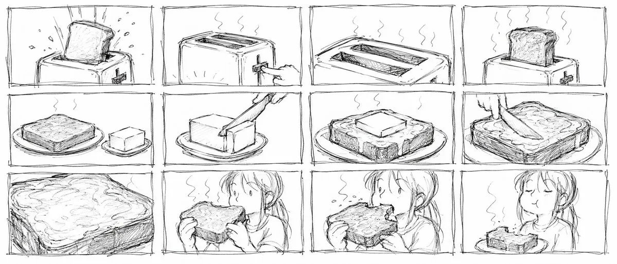 Butter Toast Storyboard