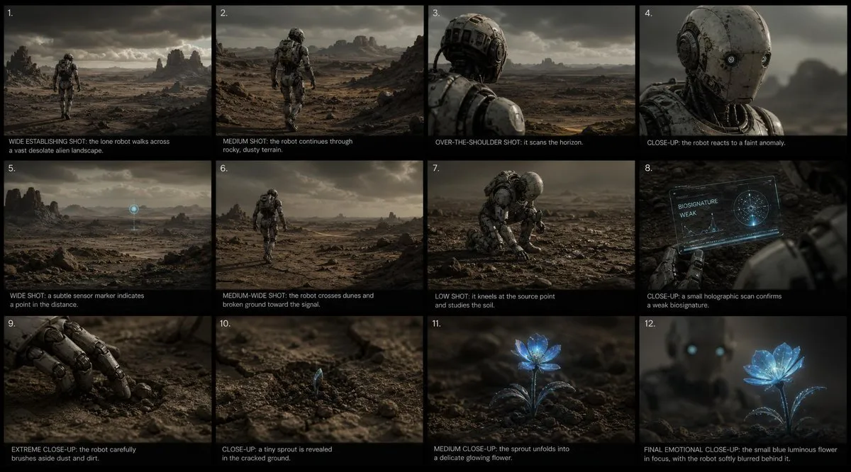 Robot Discovers Life on Alien Wasteland