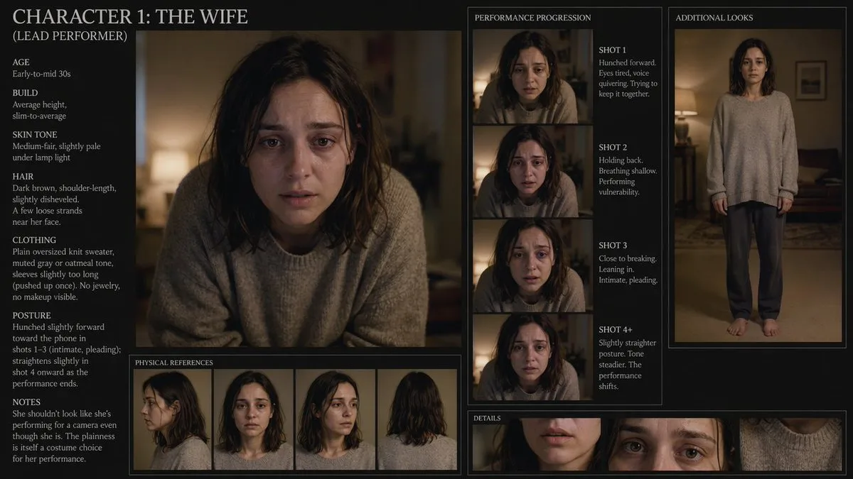 Character Sheet: The Wife—Realistic Performance Reference