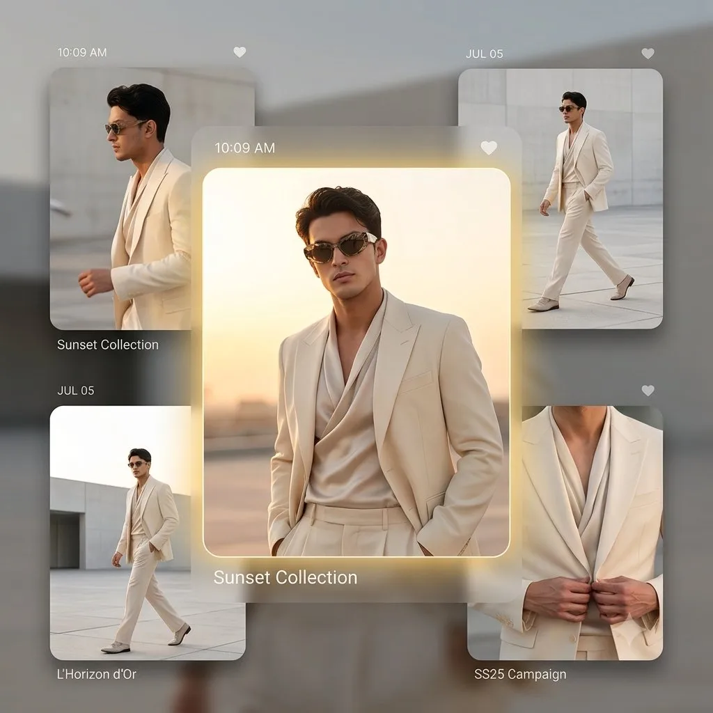 Luxury Fashion Editorial Gallery Interface