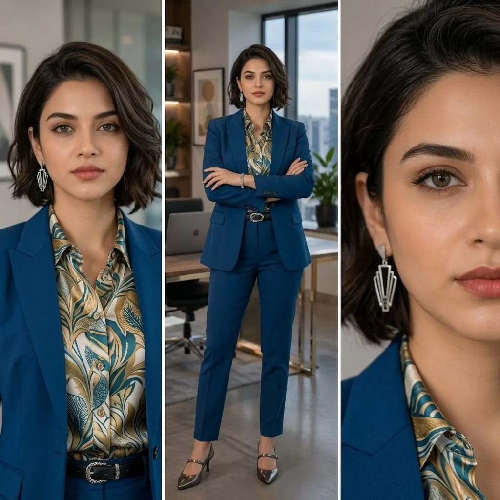Professional Portrait Collage: Executive Woman