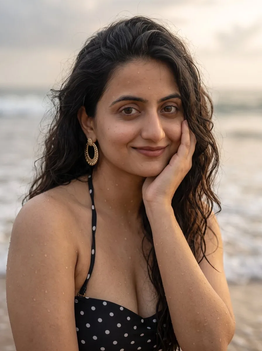 Beach Portrait at Golden Hour