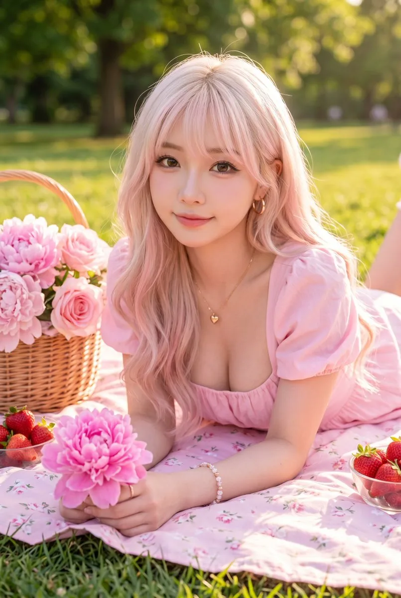 Pink Picnic Golden Hour