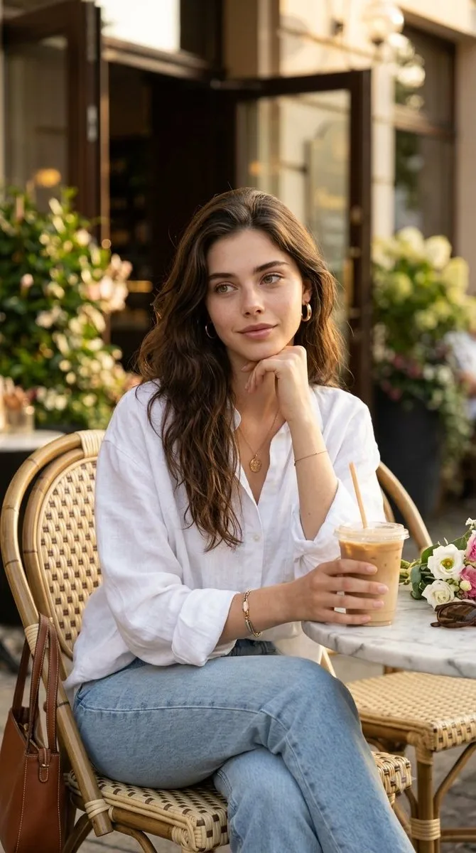 Golden Hour Café Portrait