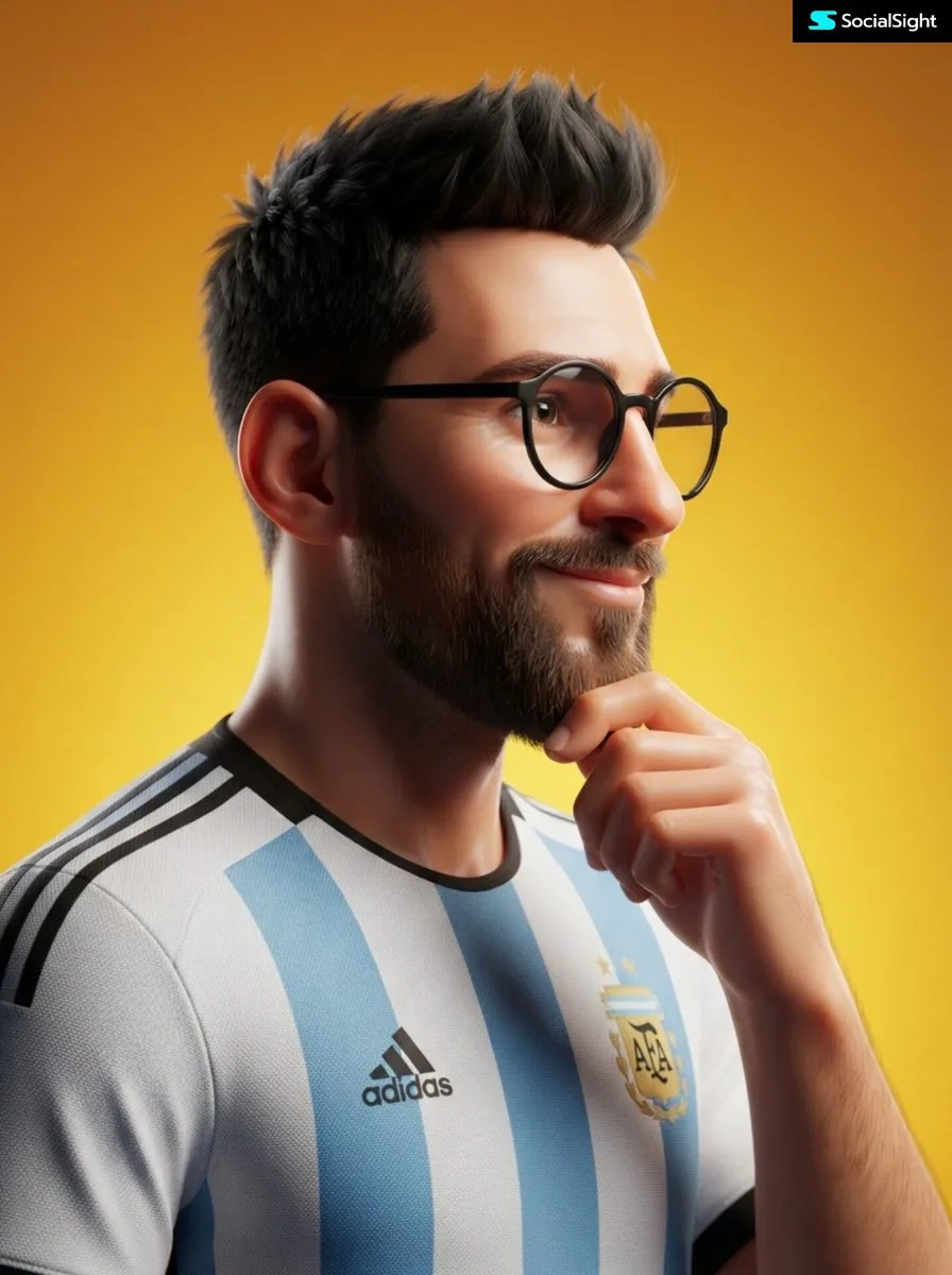 3D Stylized Avatar with Argentina Jersey