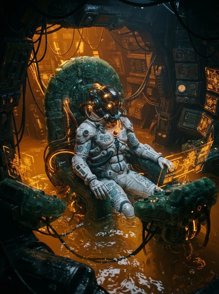 Flooded Jade Cockpit with Plugsuit Pilot