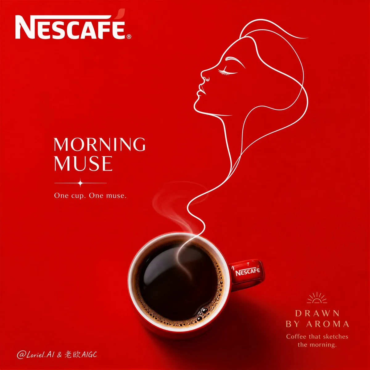Morning Muse: Nescafé Line Portrait
