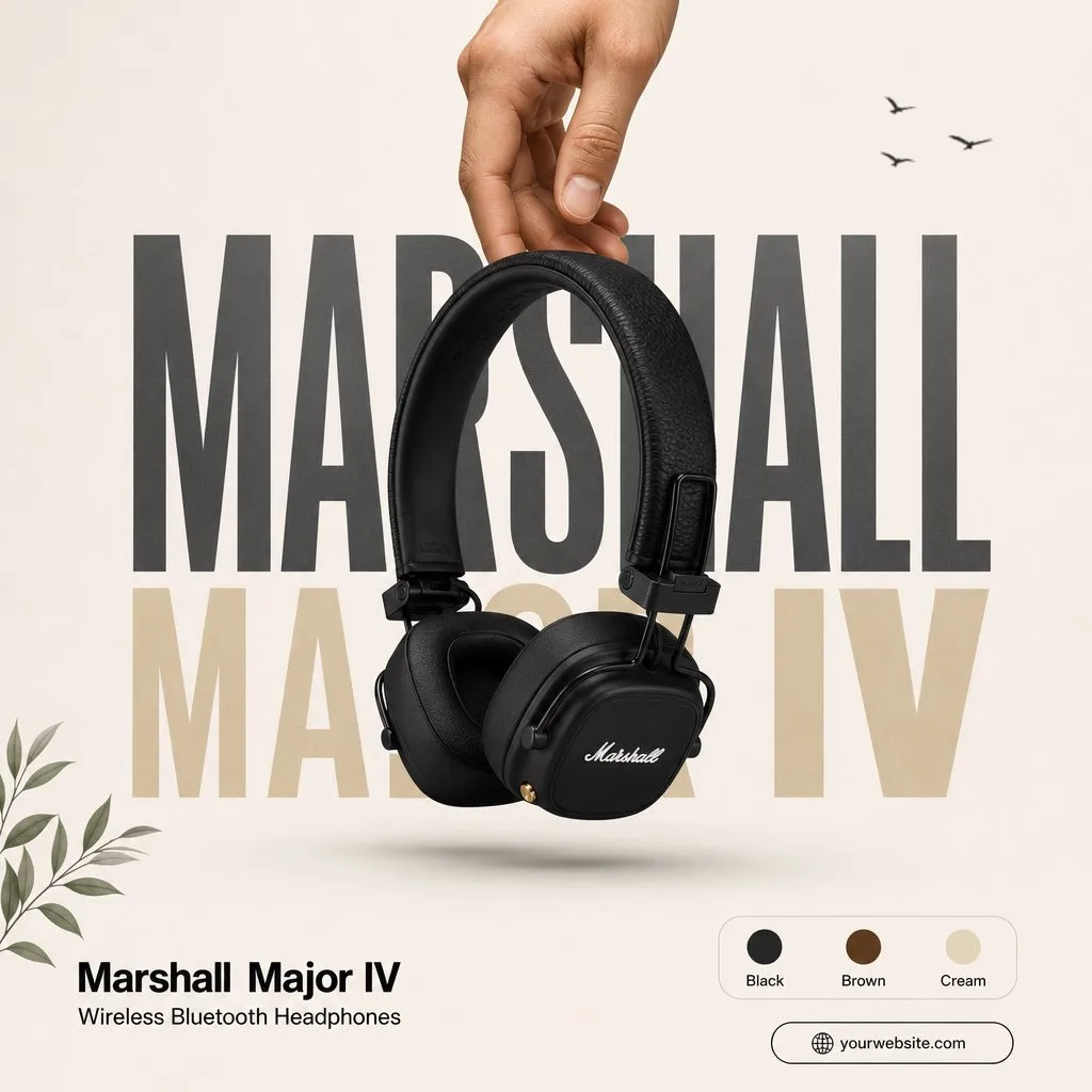 Marshall Major IV Wireless Headphones Premium Ad
