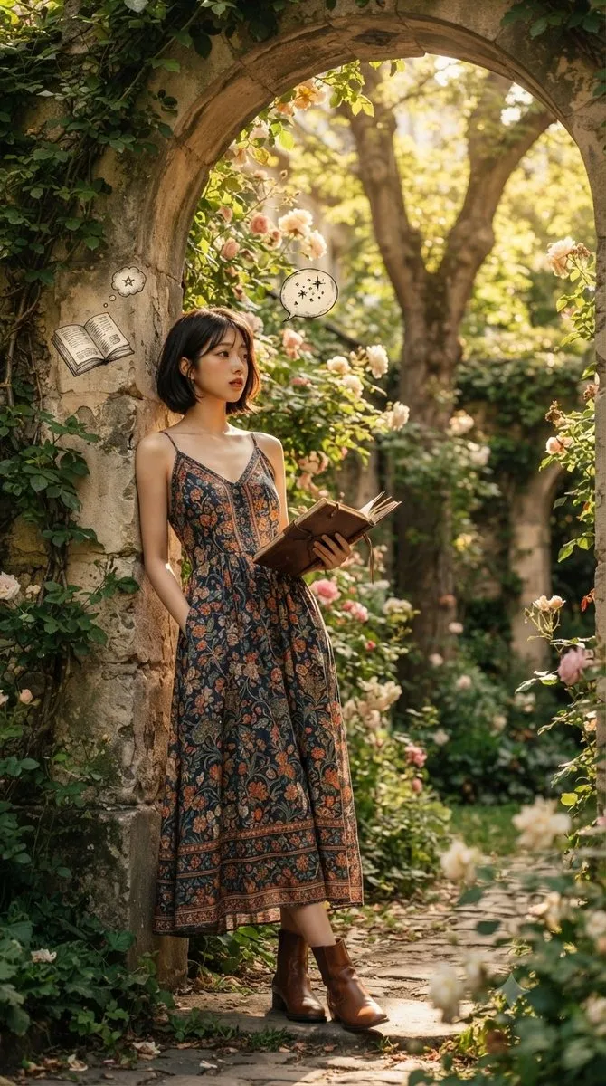 Literary Garden at Golden Hour
