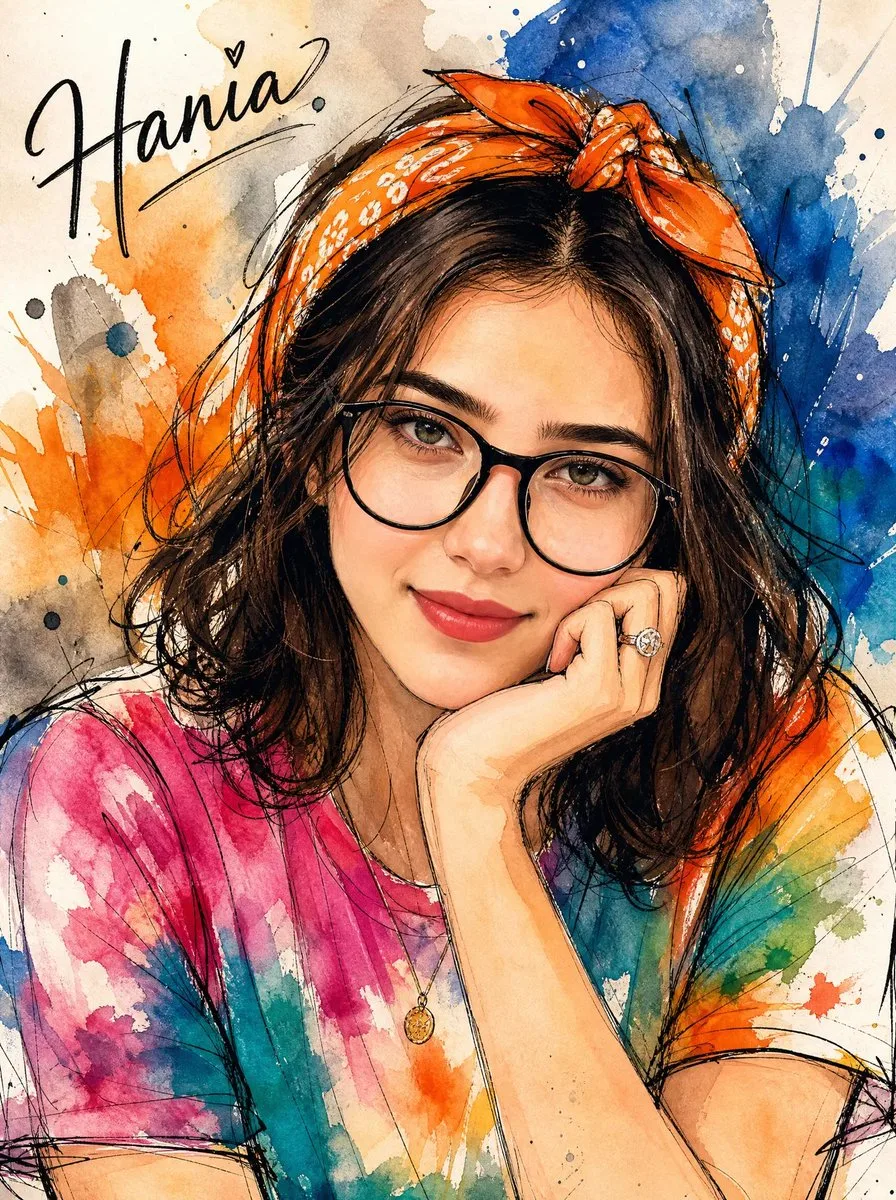 Hania: Fashion Sketch Portrait