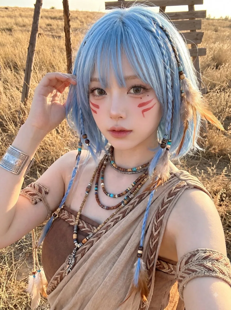 Tribal Bohemian Desert Influencer Portrait