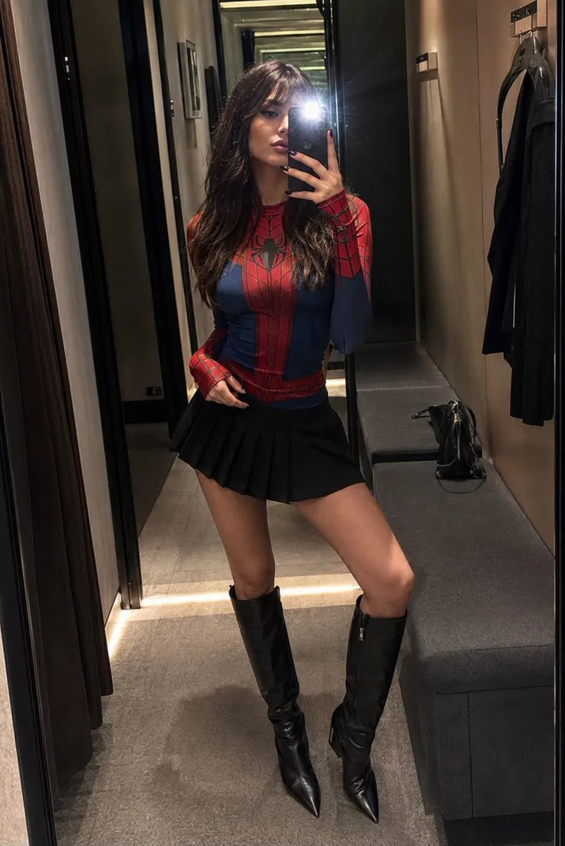 Boutique Spider-Inspired Mirror Selfie