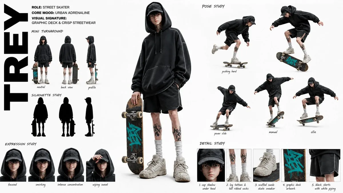 Trey Street Skater Character Sheet