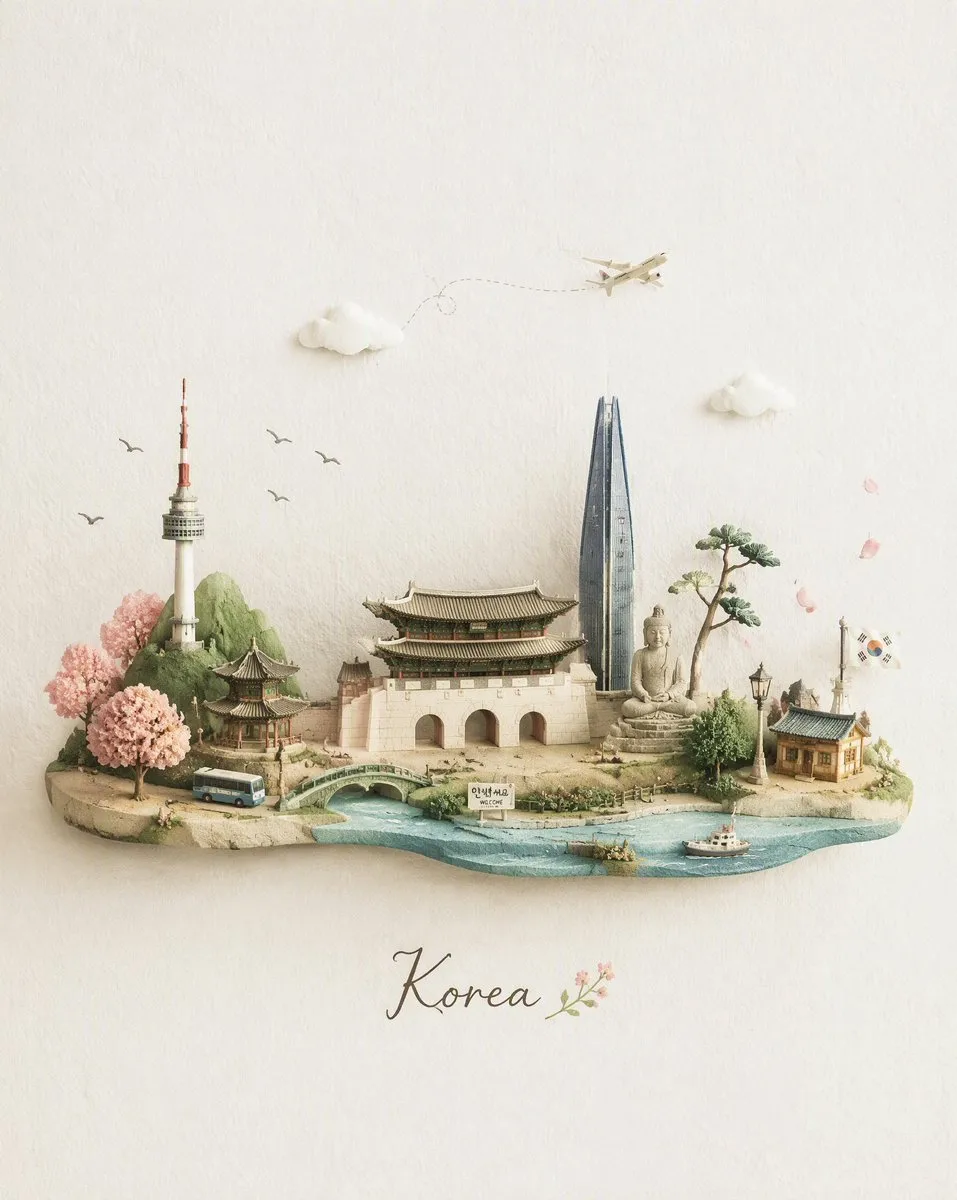 Handmade Travel Postcard Diorama