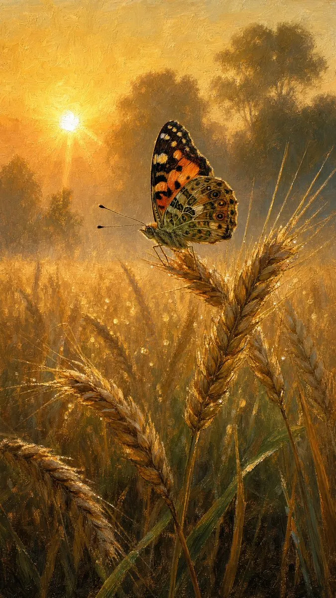 Butterfly in Golden Wheat