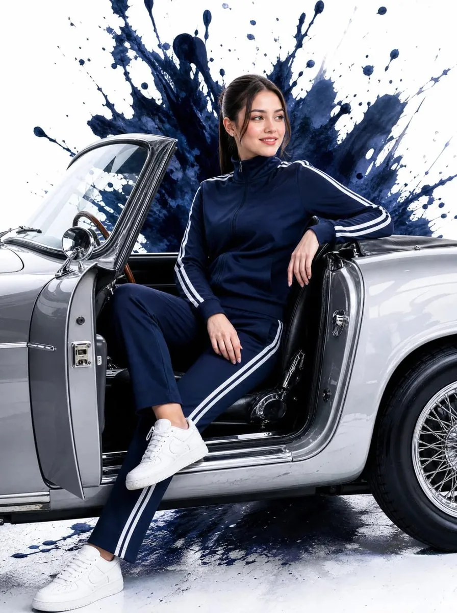 Navy Tracksuit Convertible Editorial