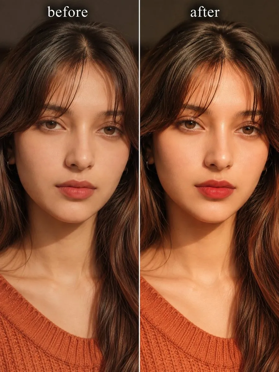 Before and After Beauty Portrait