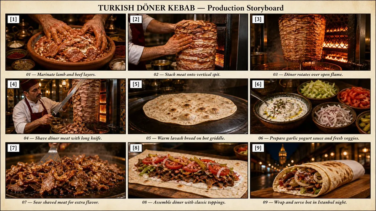Turkish Döner Production Storyboard
