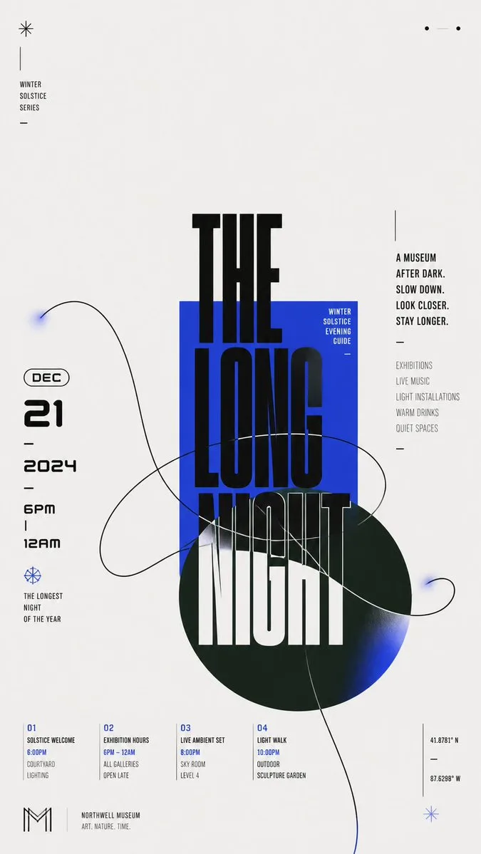 Geometric Solstice Poster
