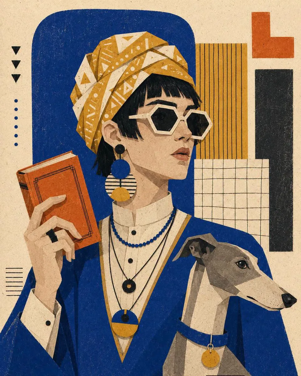 Editorial Paper Collage Portrait