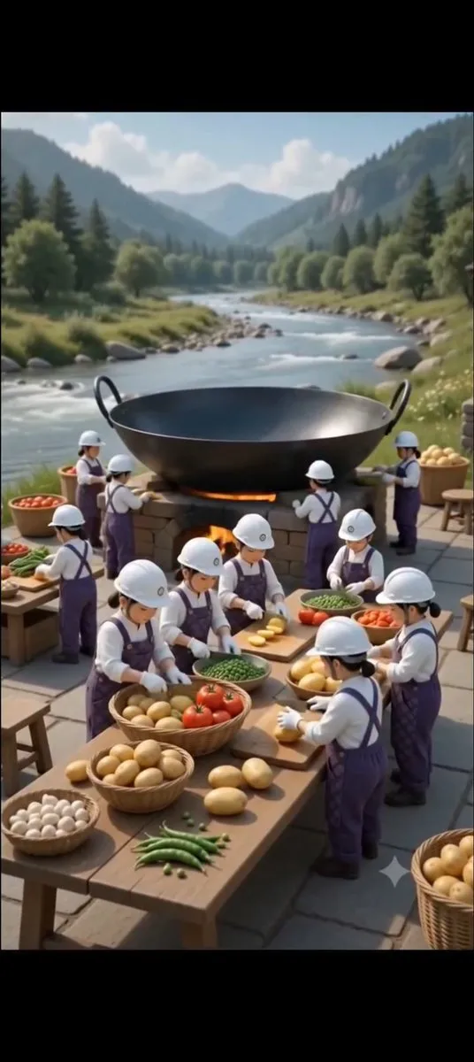Tiny Chefs by the Mountain River