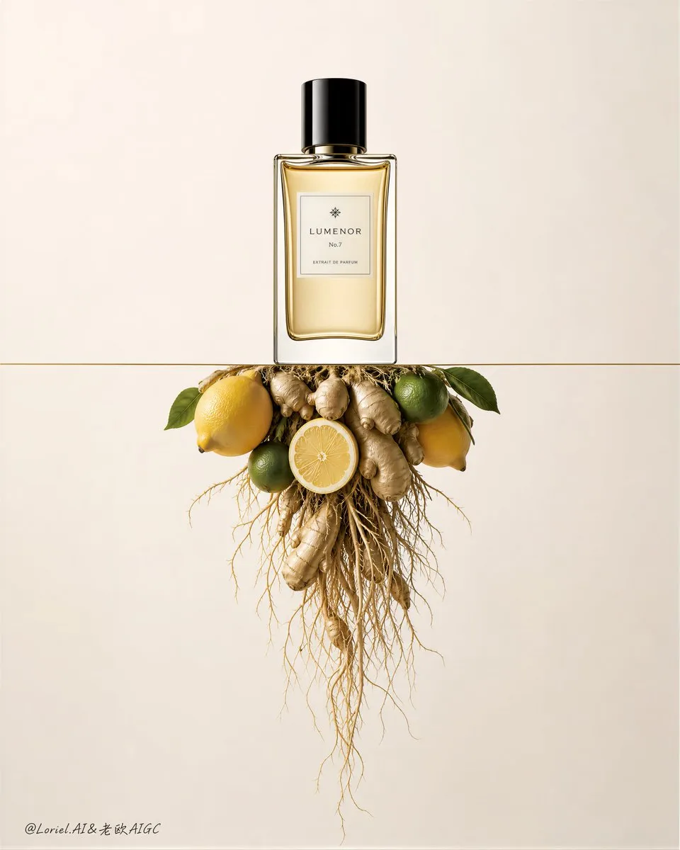 Rooted Luxury Fragrance Poster