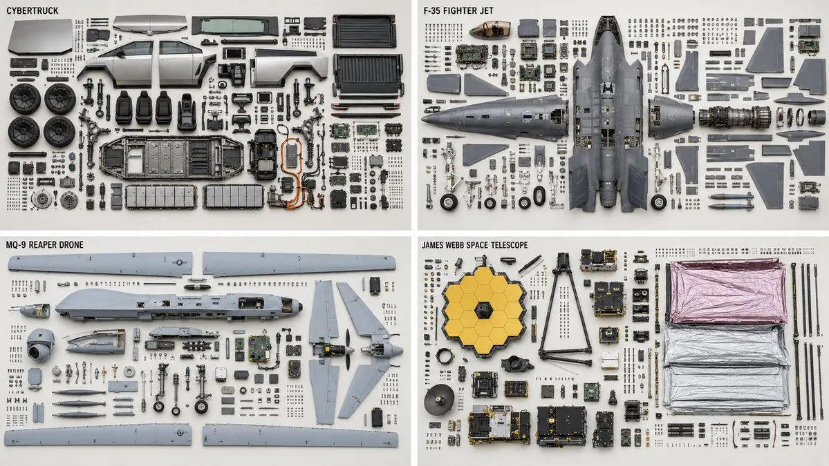 Knolling Teardown of Complex Machines