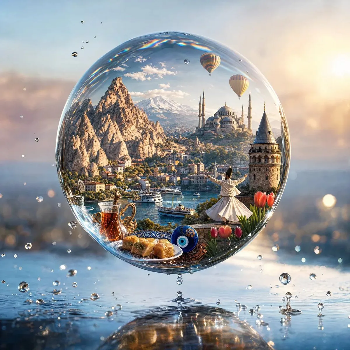 Country in a Crystal Droplet