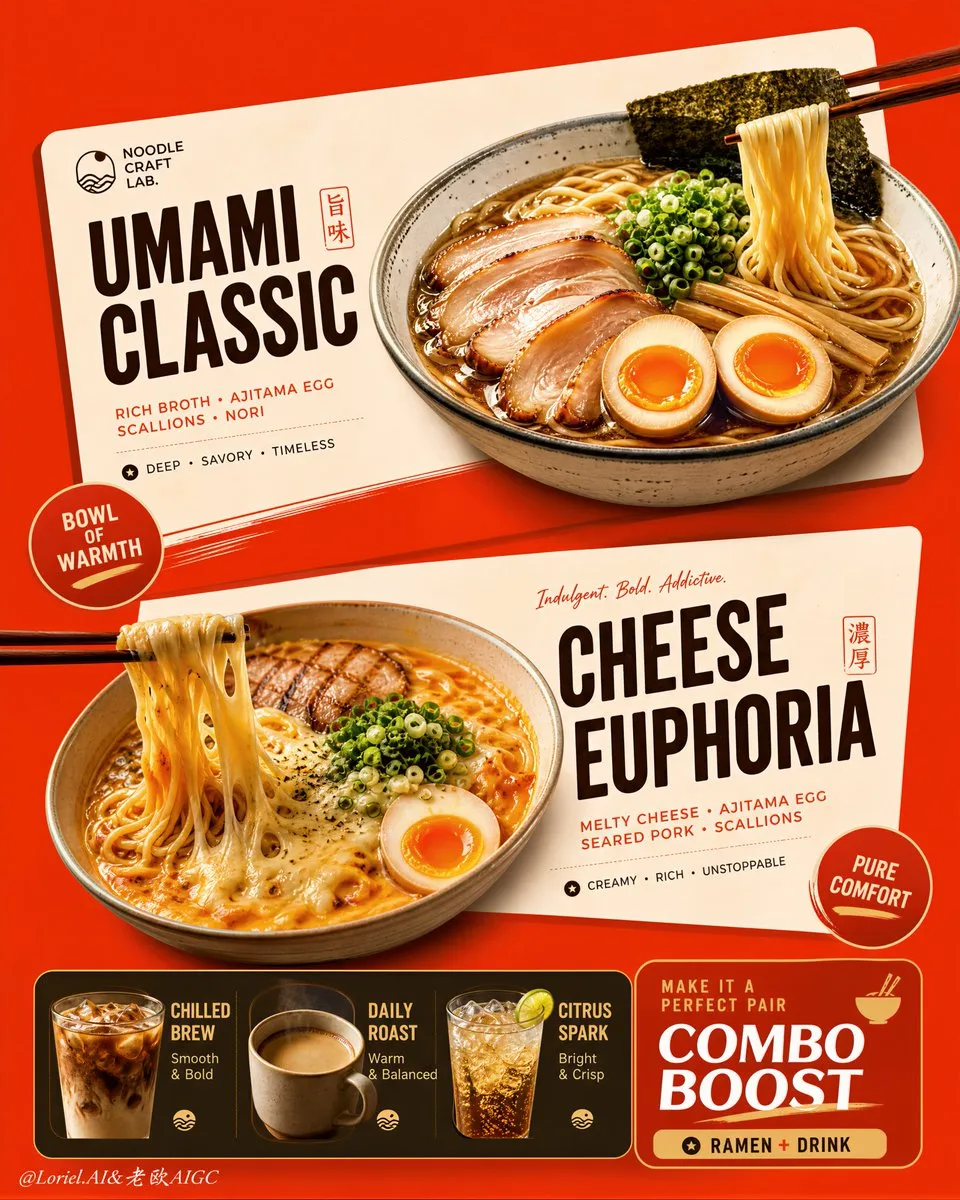 Premium Ramen Combo Poster