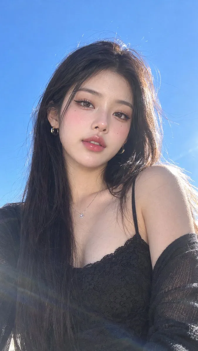 Sunlit Korean Beauty Portrait