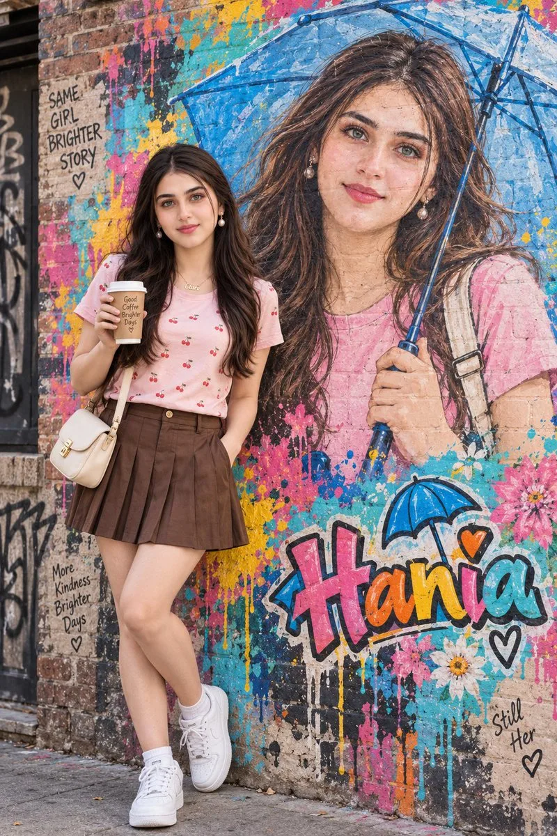 Photorealistic Mural Twin Portrait
