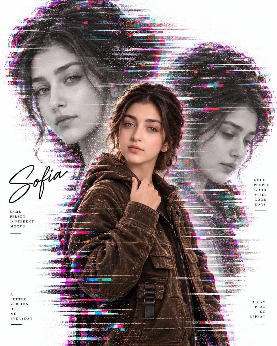 Sofia Glitch Identity Poster