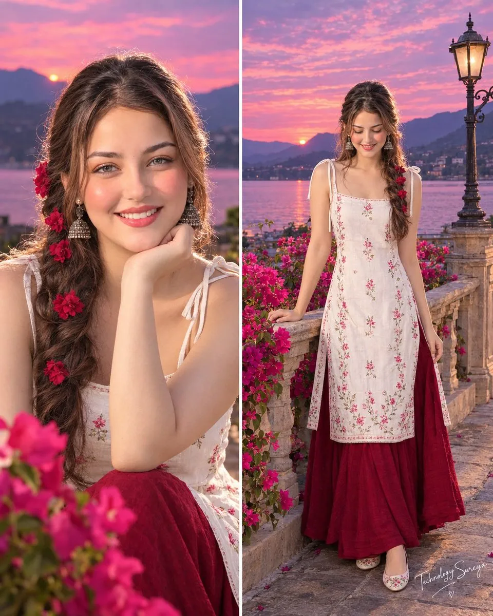 Sunset Terrace Portrait Collage