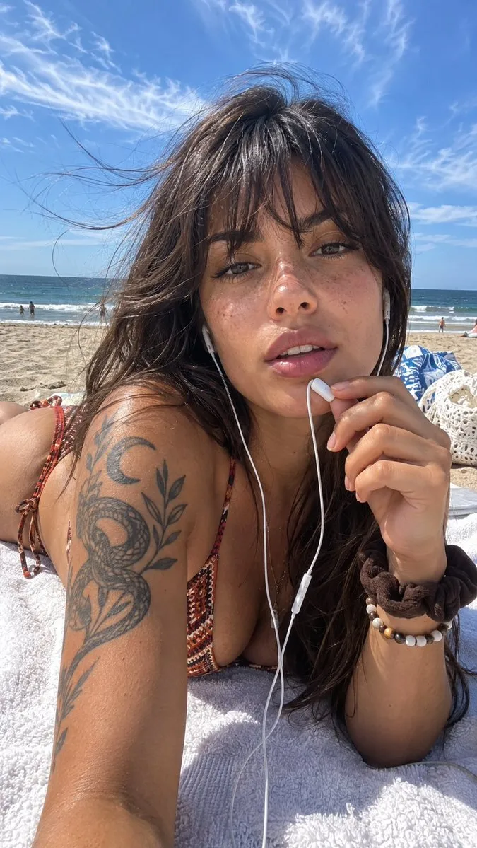 Sunlit Beach Selfie