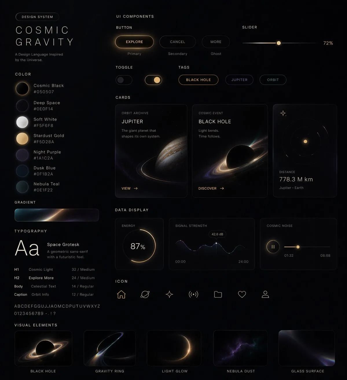 Cosmic Gravity UI Design System
