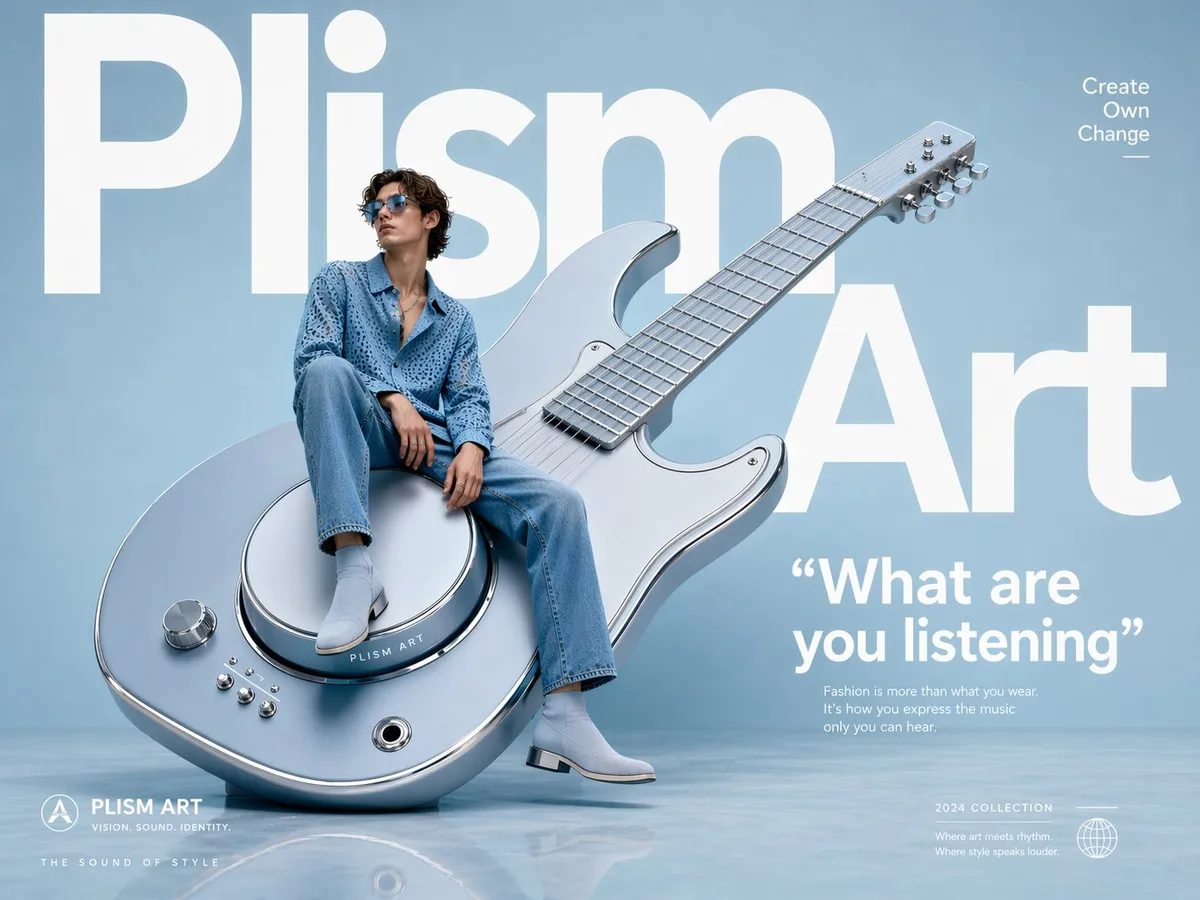 Avant-Garde Guitar Fashion Editorial
