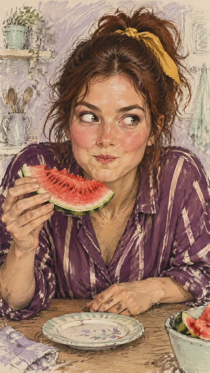 Watermelon Snack Sketch