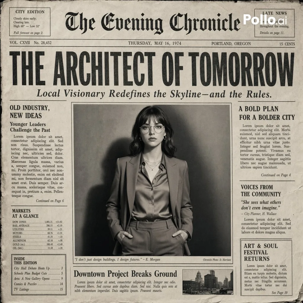 The Architect of Tomorrow Newspaper